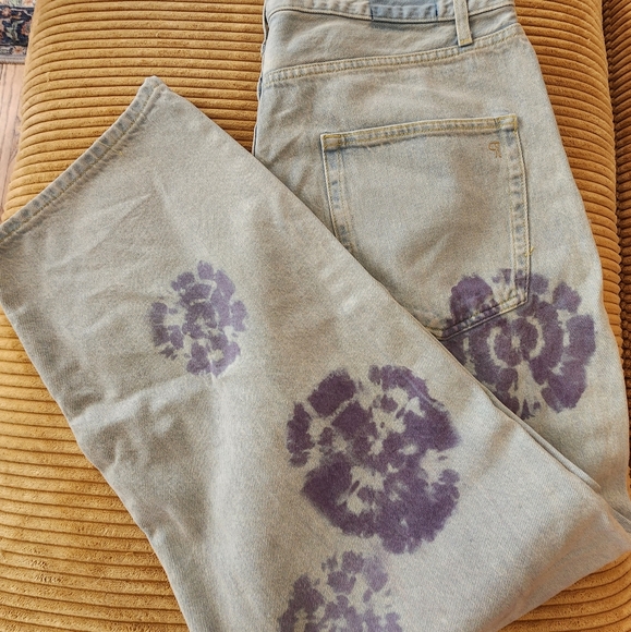 Anthropologie Pilcro size 34 Sunset High Rise Straight Boho Azores Jeans NWT - Picture 13 of 14